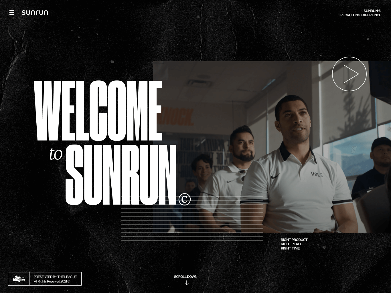 A screenshot of a recruiting website for Sunrun.